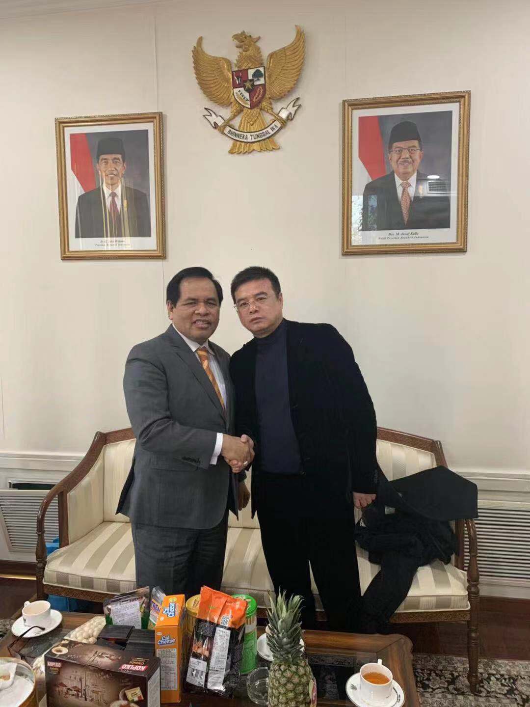 印度尼西亚共和国驻华大使周浩黎阁下会见刘振新董事长